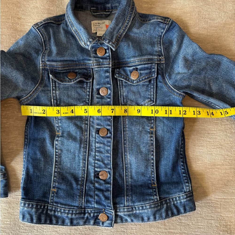 J.Crew Crewcuts Kids Denim Jean Jacket Size 6/7 Girls Classic - Picture 10 of 11